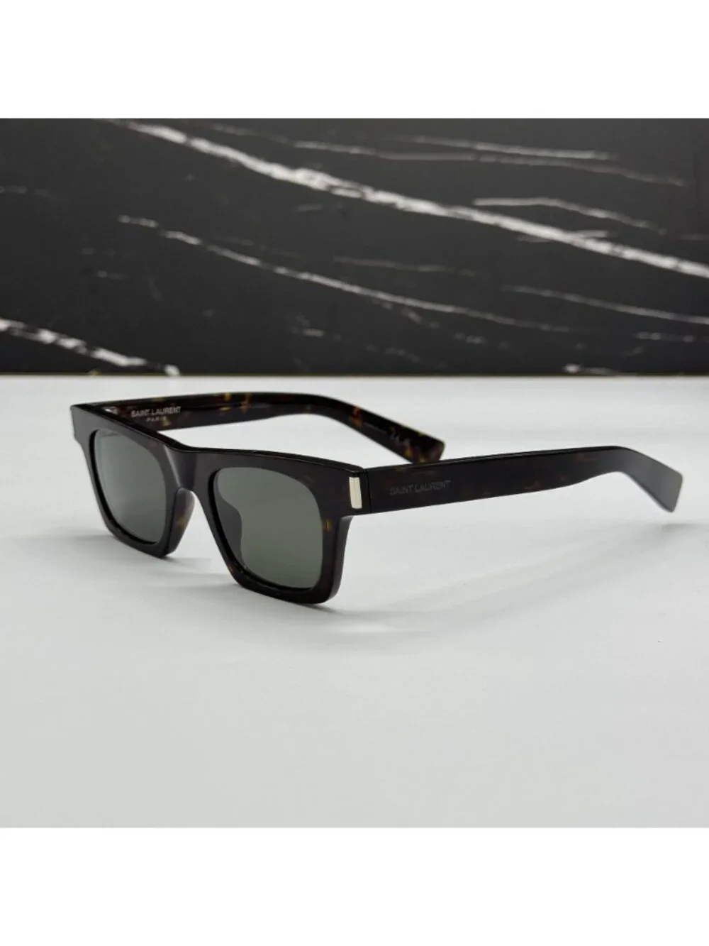 NWT Saint Laurent SL719 002 Havana Gray Unisex Sunglasses